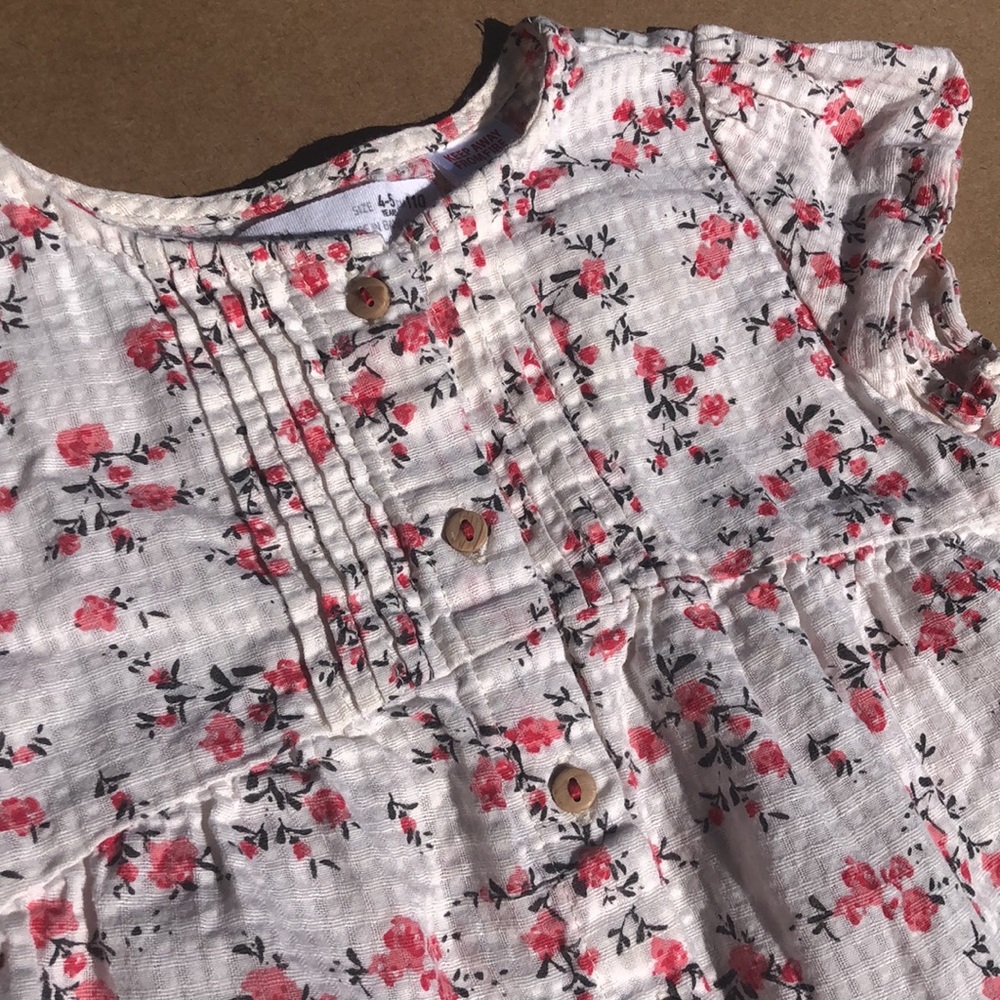 Zara Girls 4-5 years Floral Print Top